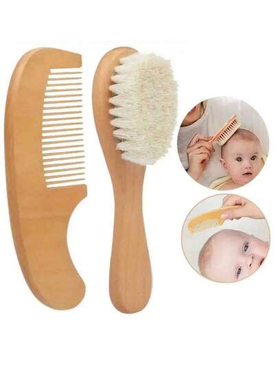 Set x 2 cepillo + peinilla madera