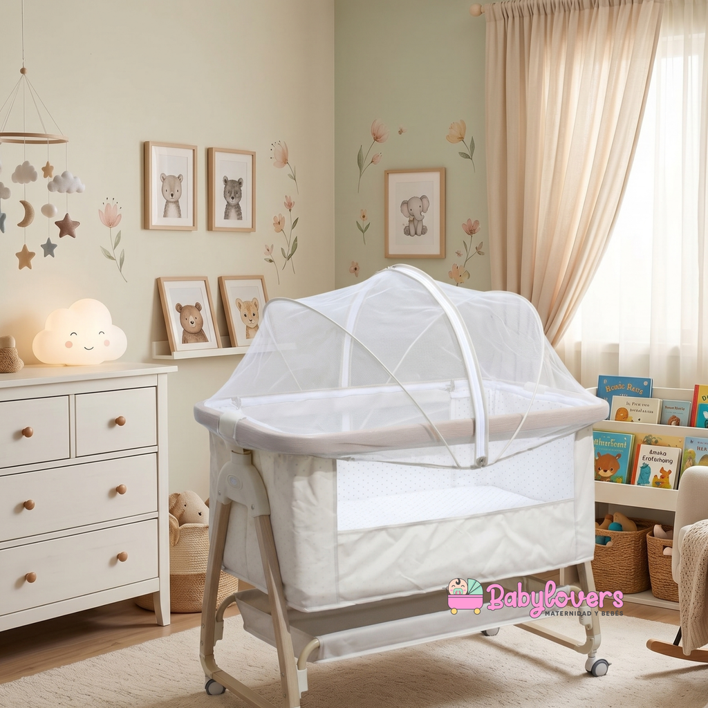 cuna con mosquitero