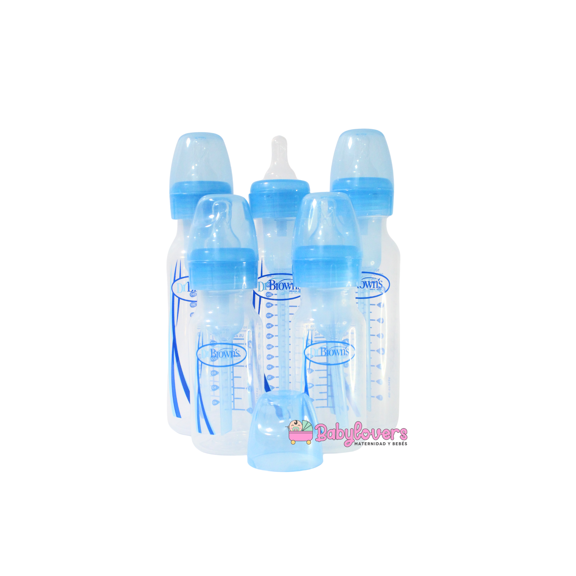 set de teteros azul
