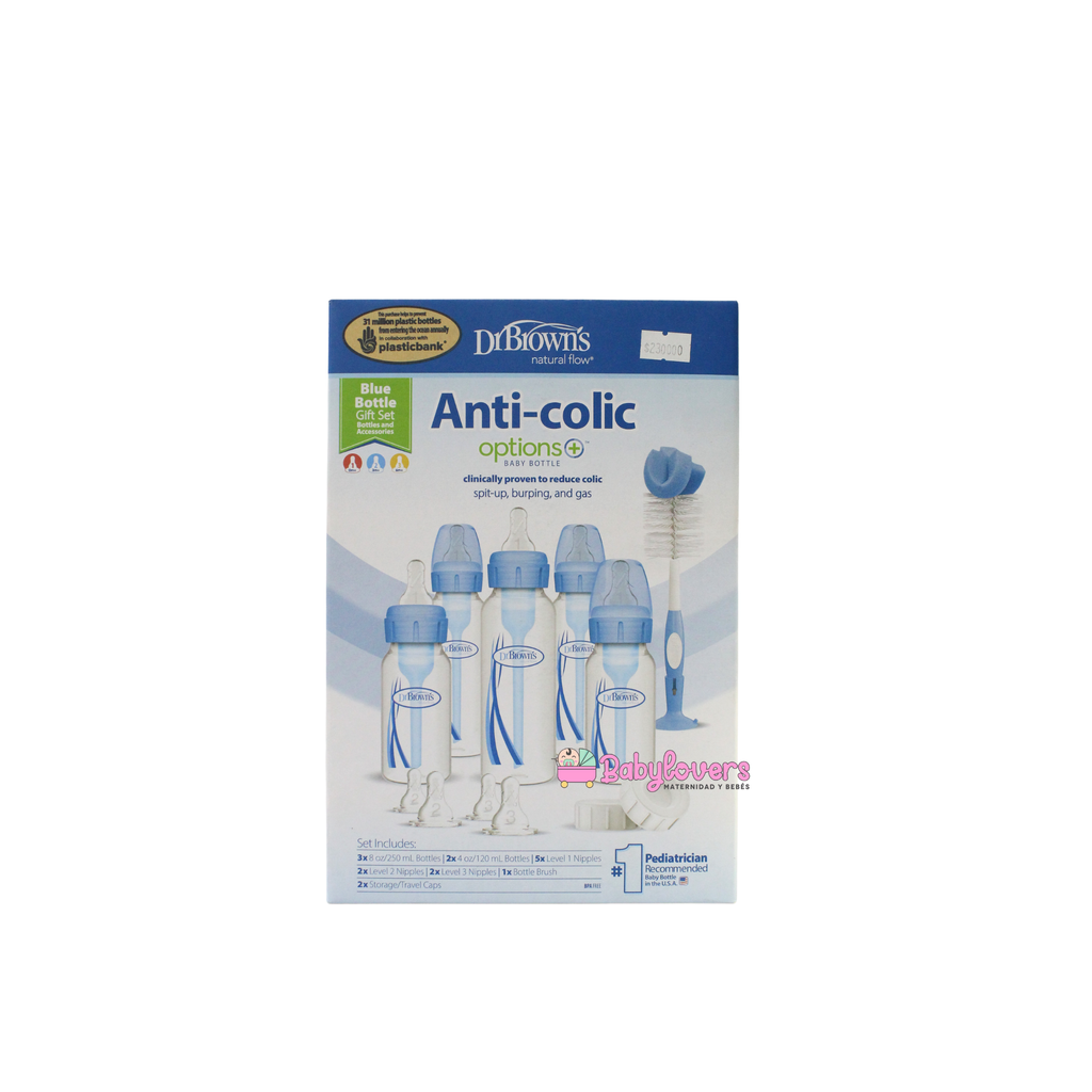 set de teteros azul