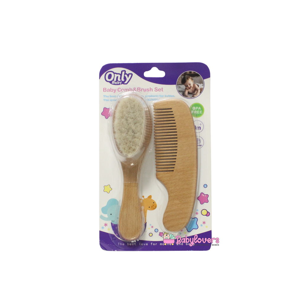 Set x 2 cepillo + peinilla madera